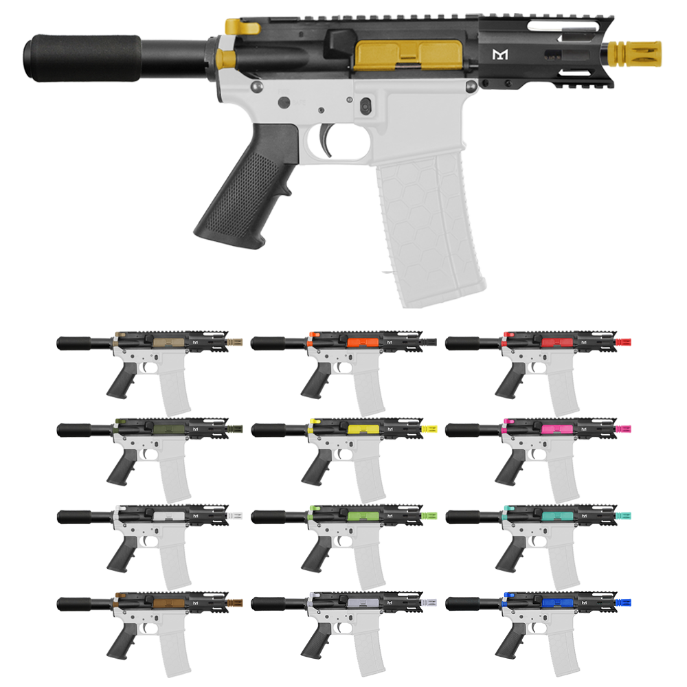 AR-15 5.56 NATO 5'' PISTOL KIT - FORGED UPPER WITH 4'' HANDGUARD AND COLOR OPTION BUNDLE 